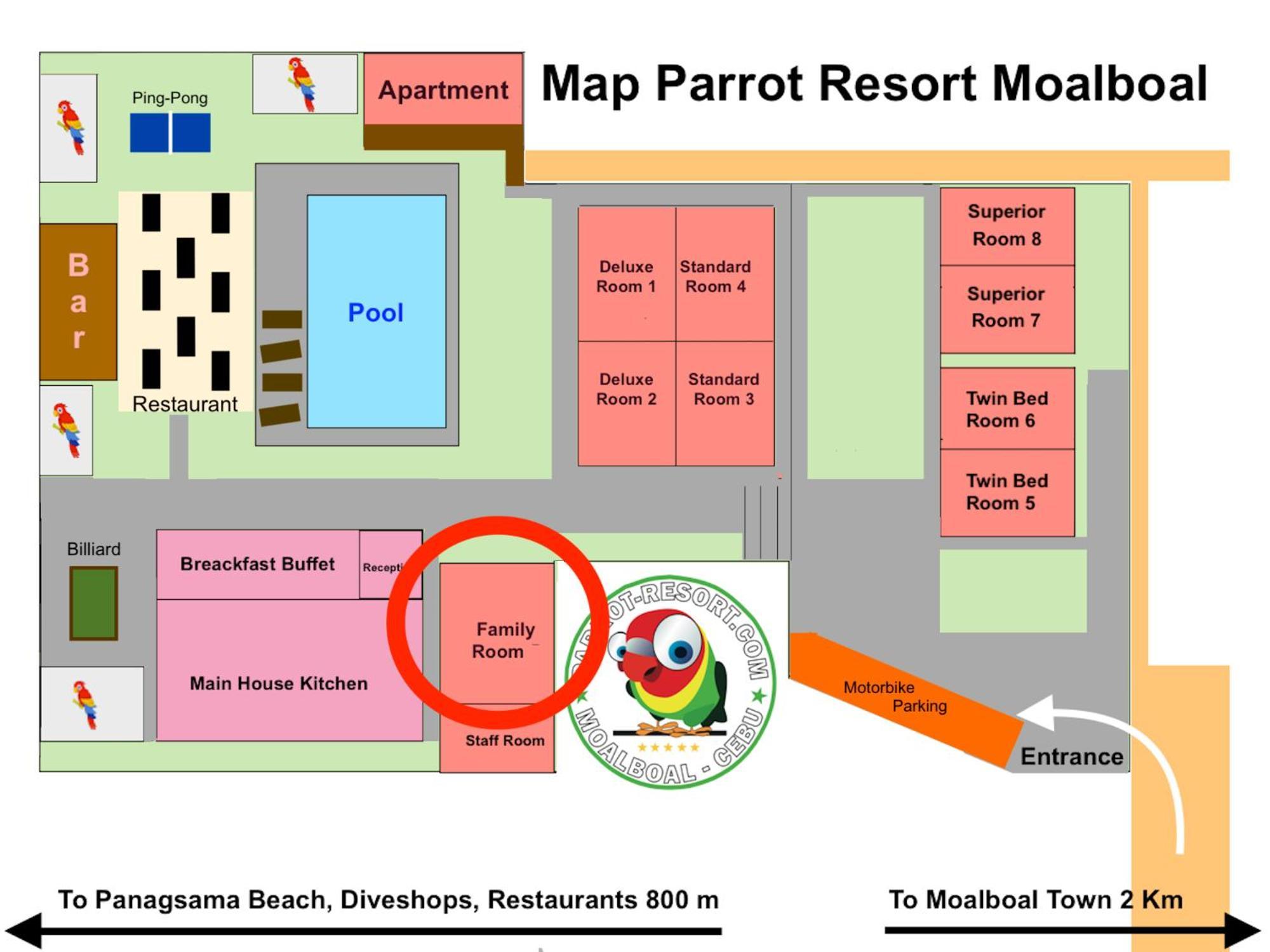 Parrot Resort Moalboal Quarto foto